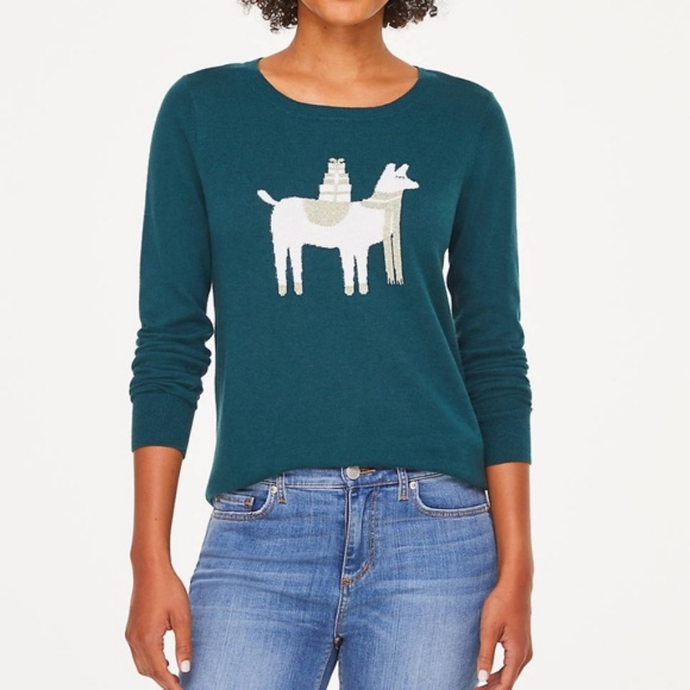 Loft Llama Crew Neck Sweater